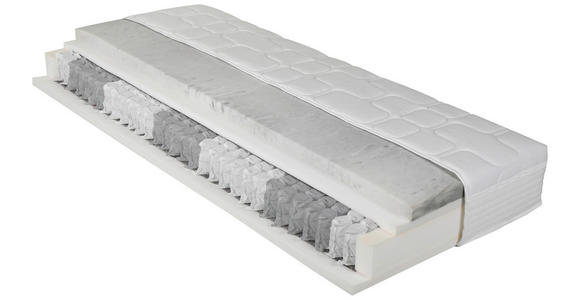 BOXSPRINGMATRATZE inkl. Topper Höhe ca.  - Weiß, Basics, Textil (90/190cm) - Xora