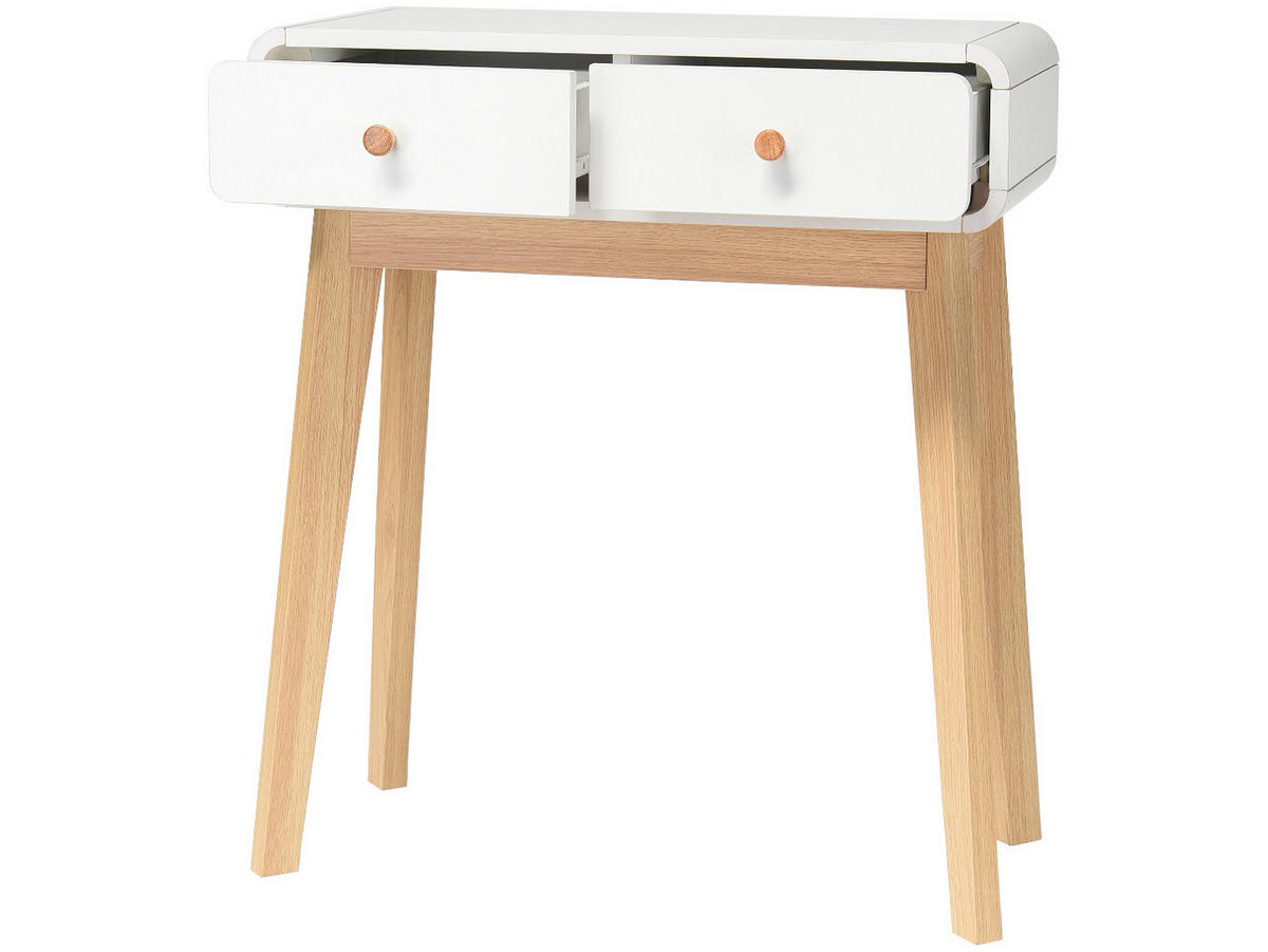 KONSOLENTISCH Weiß  - Weiß/Naturfarben, Design, Holz/Holzwerkstoff (65/30/76cm) - MID.YOU