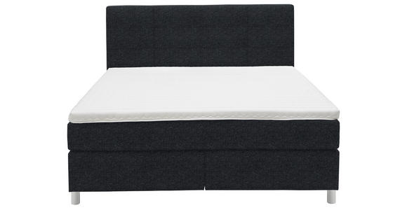 BOXSPRINGBETT 200/200 cm  in Anthrazit  - Chromfarben/Anthrazit, KONVENTIONELL, Kunststoff/Textil (200/200cm) - Voleo