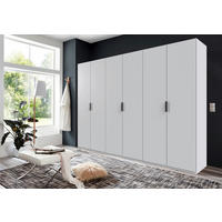 FALTTÜRENSCHRANK in Weiss  - Weiss/Schwarz, Design, Holzwerkstoff (300/216/58cm) - Boxxx