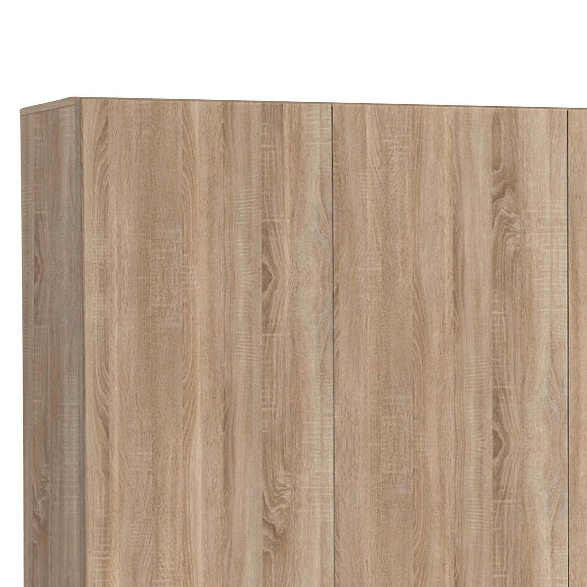 DREHTÜRENSCHRANK 161/176/53 cm 4-türig Eichefarben  - Eichefarben/Alufarben, KONVENTIONELL, Holzwerkstoff/Kunststoff (161/176/53cm) - P & B