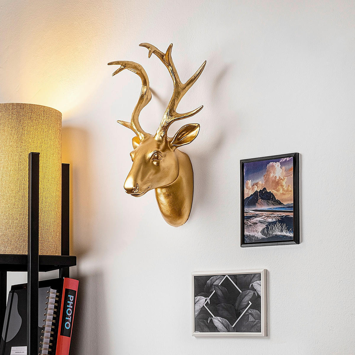 WANDDEKO Kunststoff  - Goldfarben, Basics, Kunststoff (26/38/17cm) - X-Mas