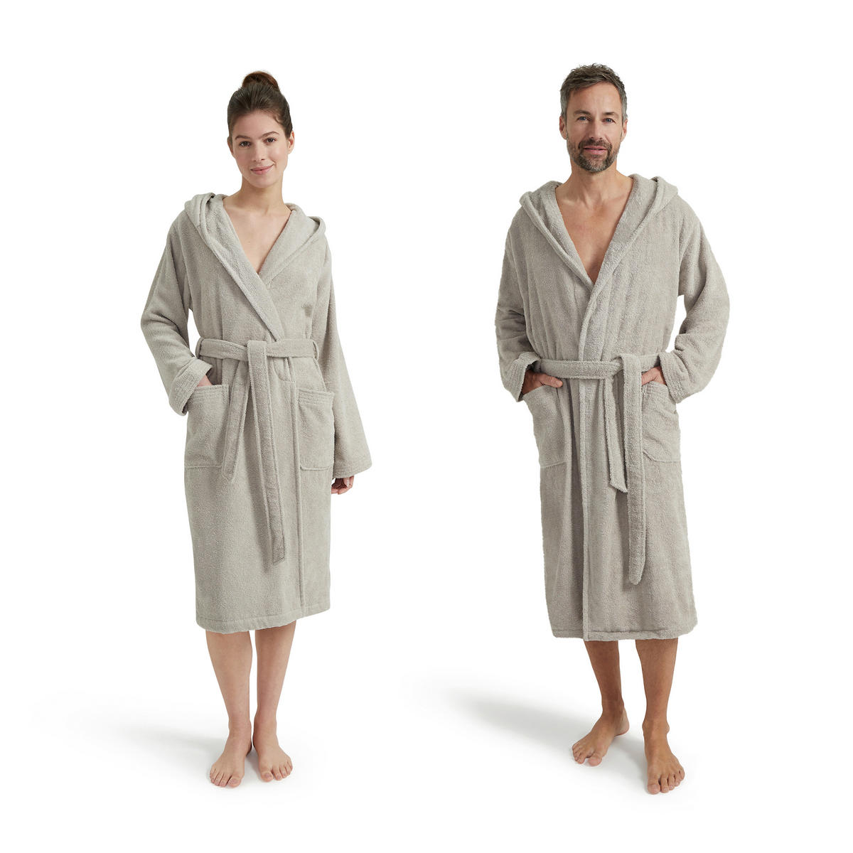 BADEMANTEL M Unisex  - Beige, Basics, Textil (Mnull) - Moeve