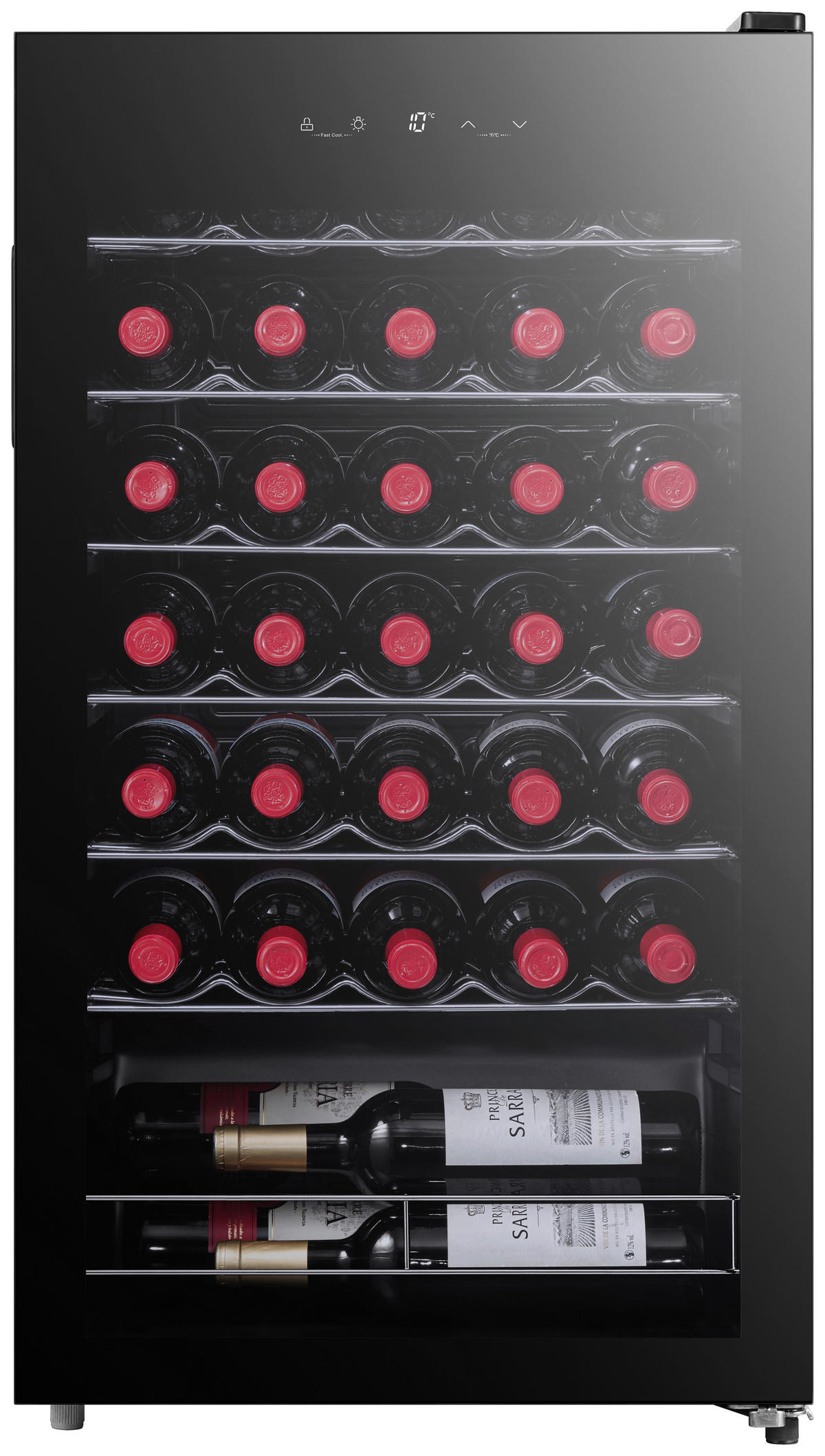 WEINKÜHLSCHRANK WKS 1-40, 500033  - Schwarz, Basics, Glas/Kunststoff (47/84,5cm) - Silva Schneider