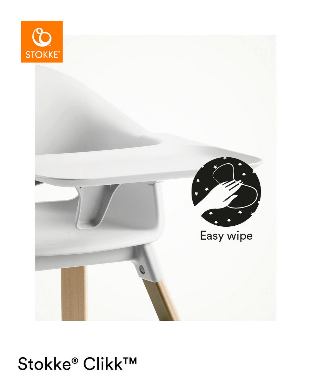 HOCHSTUHL Clikk Naturfarben, Weiß  - Naturfarben/Weiß, Basics, Holz/Kunststoff (56/69/59cm) - Stokke