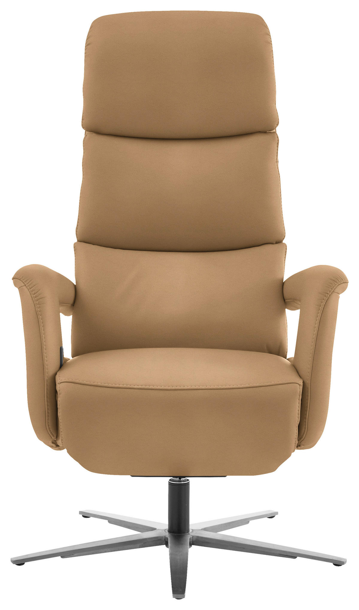 RELAXSESSEL in Leder Honig  - Edelstahlfarben/Honig, Design, Leder/Metall (76/119/86cm) - Dieter Knoll