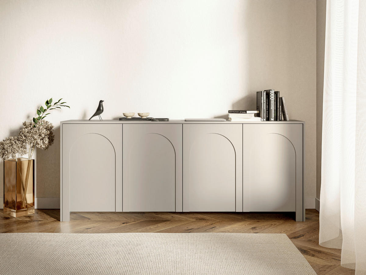 SIDEBOARD Arco  in 203,5/83/35 cm  - Kaschmir, Design, Holzwerkstoff (203,5/83/35cm) - Boxxx