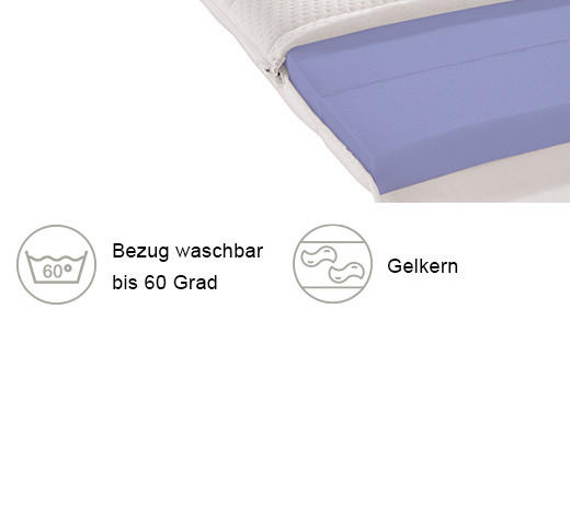 TOPPER 90/200 cm Höhe ca. 8 cm  - Weiß, KONVENTIONELL, Textil (90/200cm) - RUF Betten
