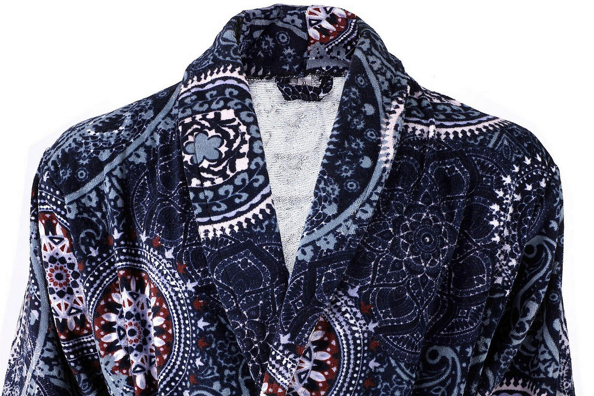 BADEMANTEL M Unisex  - Blau/Schwarz, Basics, Textil (Mnull) - Kayoom