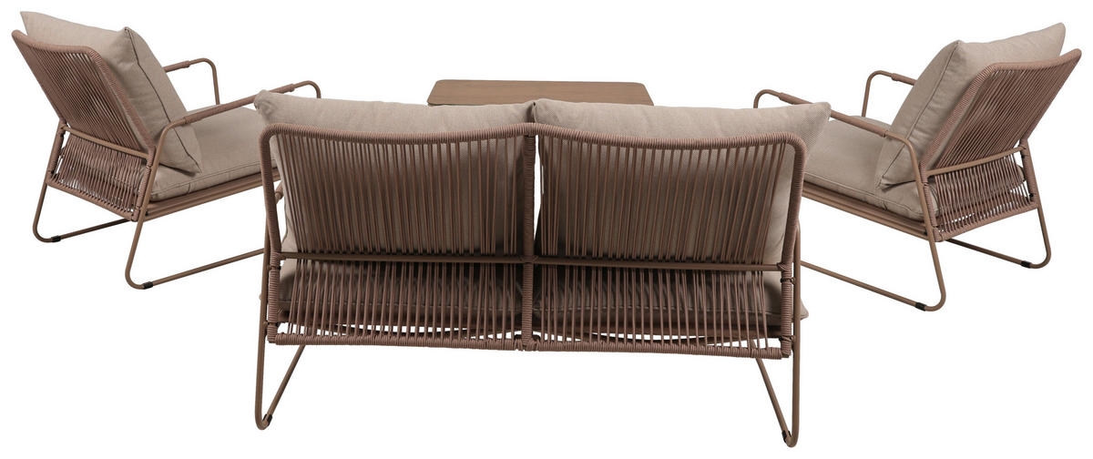 GARTENSET Webstoff Eisen  - Beige/Naturfarben, Design, Textil/Metall - Ambia Garden