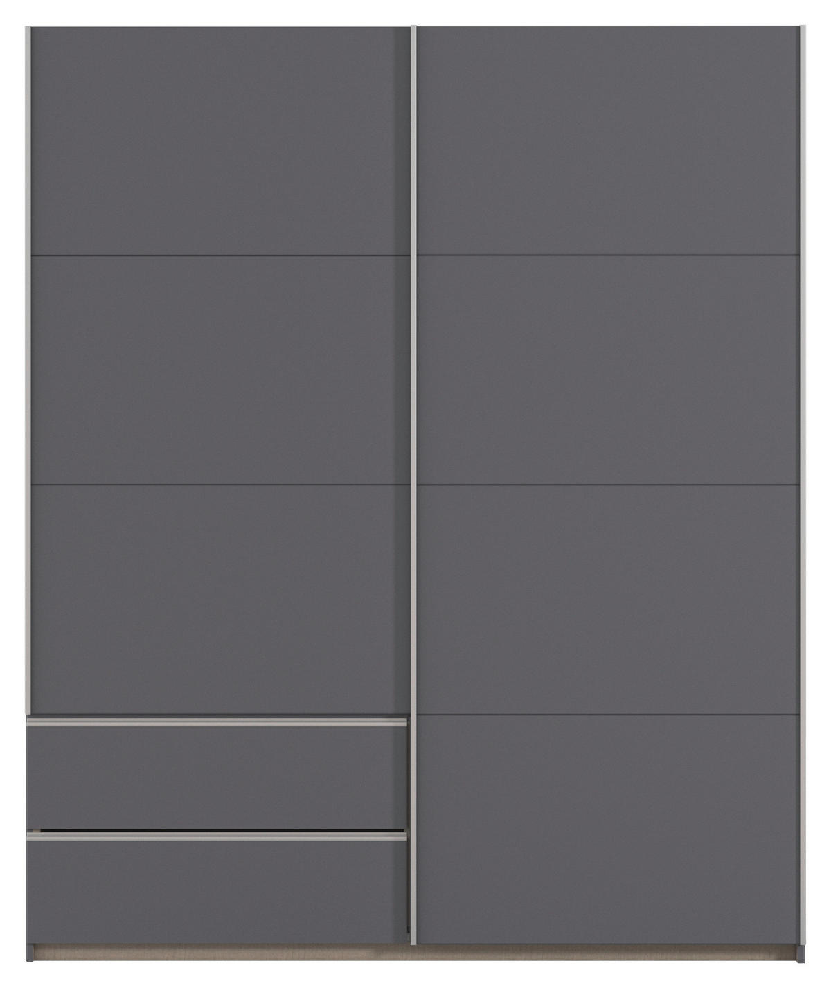 SCHWEBETÜRENSCHRANK in Grau  - Alufarben/Grau, Modern, Holzwerkstoff (175/210/59cm) - Rauch Möbel