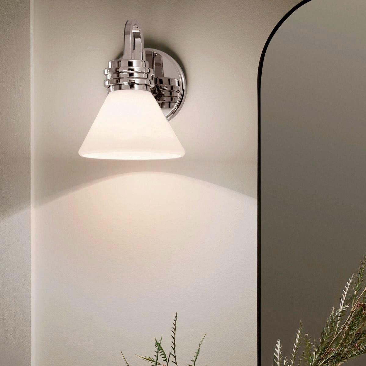 BADEZIMMER-WANDLEUCHTE - Weiss, Konventionell, Glas/Metall (2,40/1,78/2,15cm) - Elstead Lighting