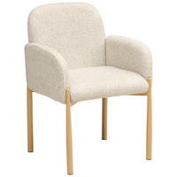 ARMLEHNSTUHL   Chenille  - Taupe/Eichefarben, MODERN, Textil/Metall (58/82,5/60cm) - MID.YOU