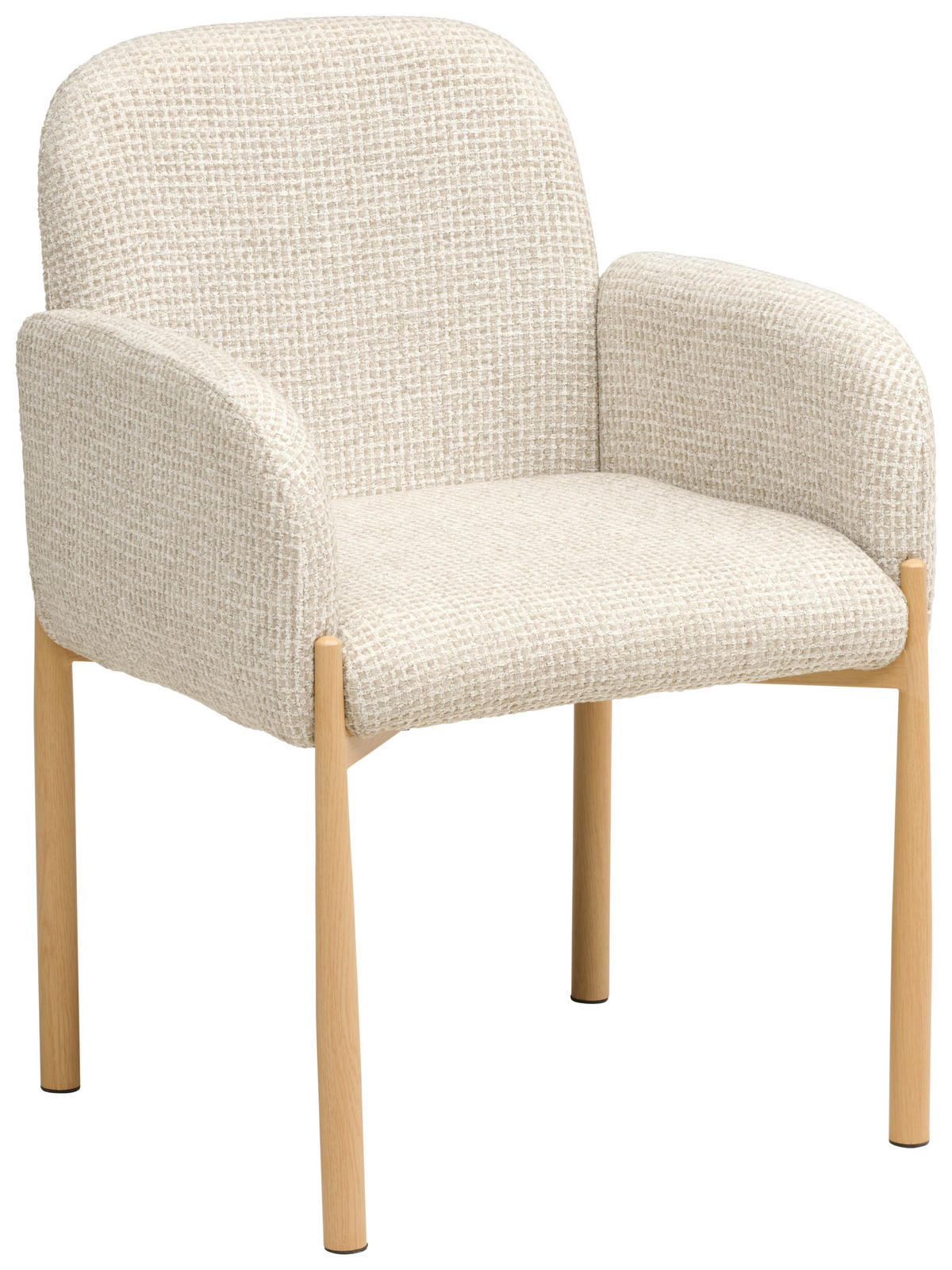 ARMLEHNSTUHL   Chenille  - Taupe/Eichefarben, MODERN, Textil/Metall (58/82,5/60cm) - MID.YOU