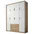 DREHTÜRENSCHRANK in Weiß, Eichefarben - Eichefarben/Weiß, Design, Holzwerkstoff/Kunststoff (185/231/56cm) - Carryhome DREHTÜRENSCHRANK in Weiß, Eichefarben - Eichefarben/Weiß, Design, Holzwerkstoff/Kunststoff (185/231/56cm) - Carryhome