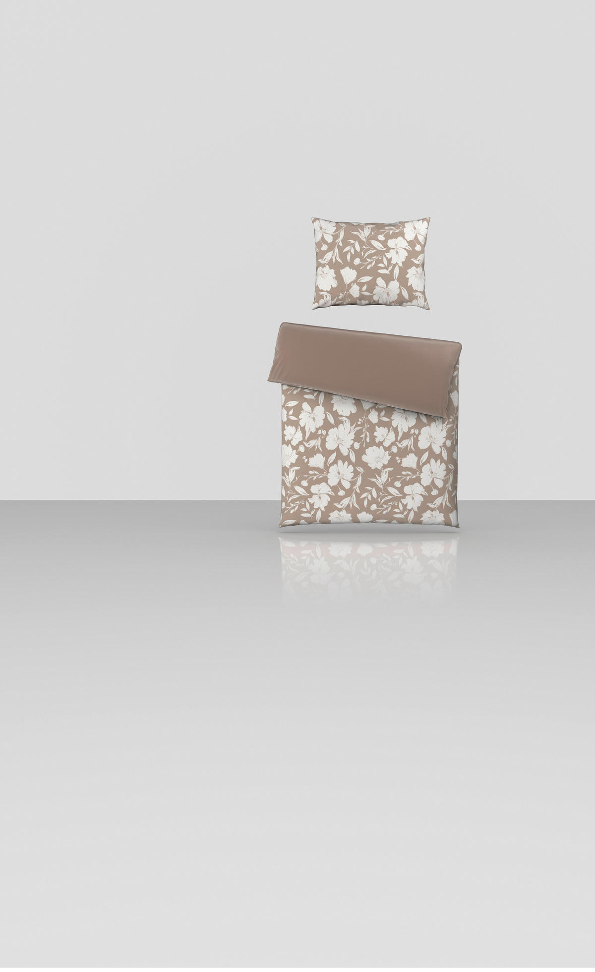 POSTELJINA SA DVA LICA Mavie 140/200 cm saten sivobraon  - sivobraon, Konvencionalno, tekstil (140/200cm) - Novel