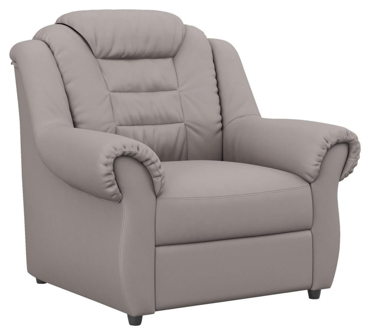 SESSEL Lederlook Hellbraun    - Hellbraun/Schwarz, KONVENTIONELL, Kunststoff/Textil (104/102/101cm) - Livetastic