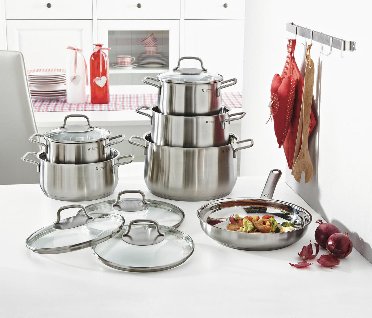 KOCHTOPFSET Brilliant 6-teilig  - Klar/Edelstahlfarben, Design, Glas/Metall - WMF