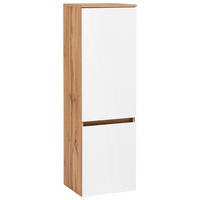 MIDISCHRANK 40/130/35 cm  - Eichefarben/Silberfarben, KONVENTIONELL, Holzwerkstoff/Kunststoff (40/130/35cm) - Held