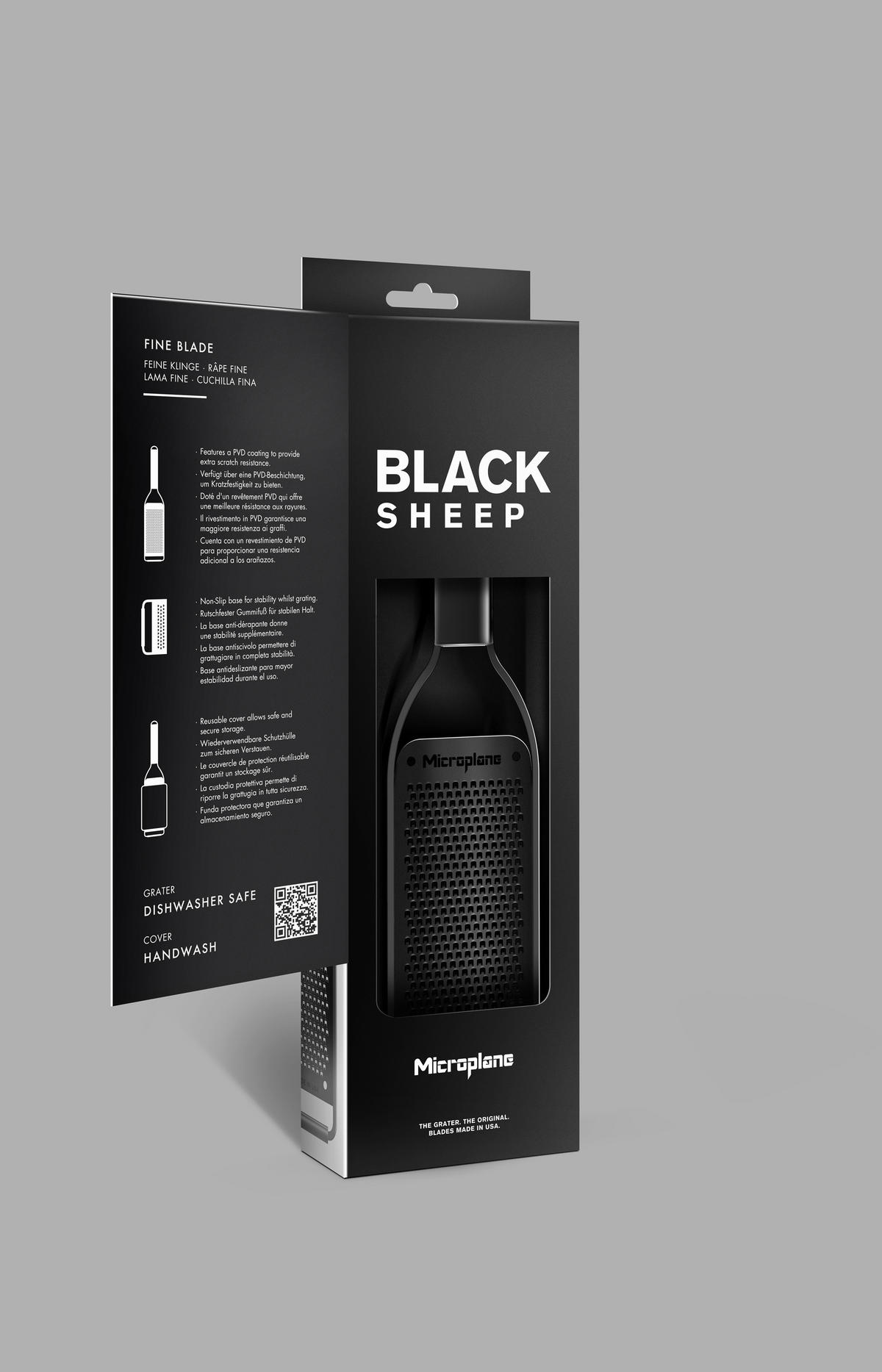 REIBE BLACK SHEEP  - Schwarz, Basics, Metall (30/6,8/1,5cm) - MICROPLANE