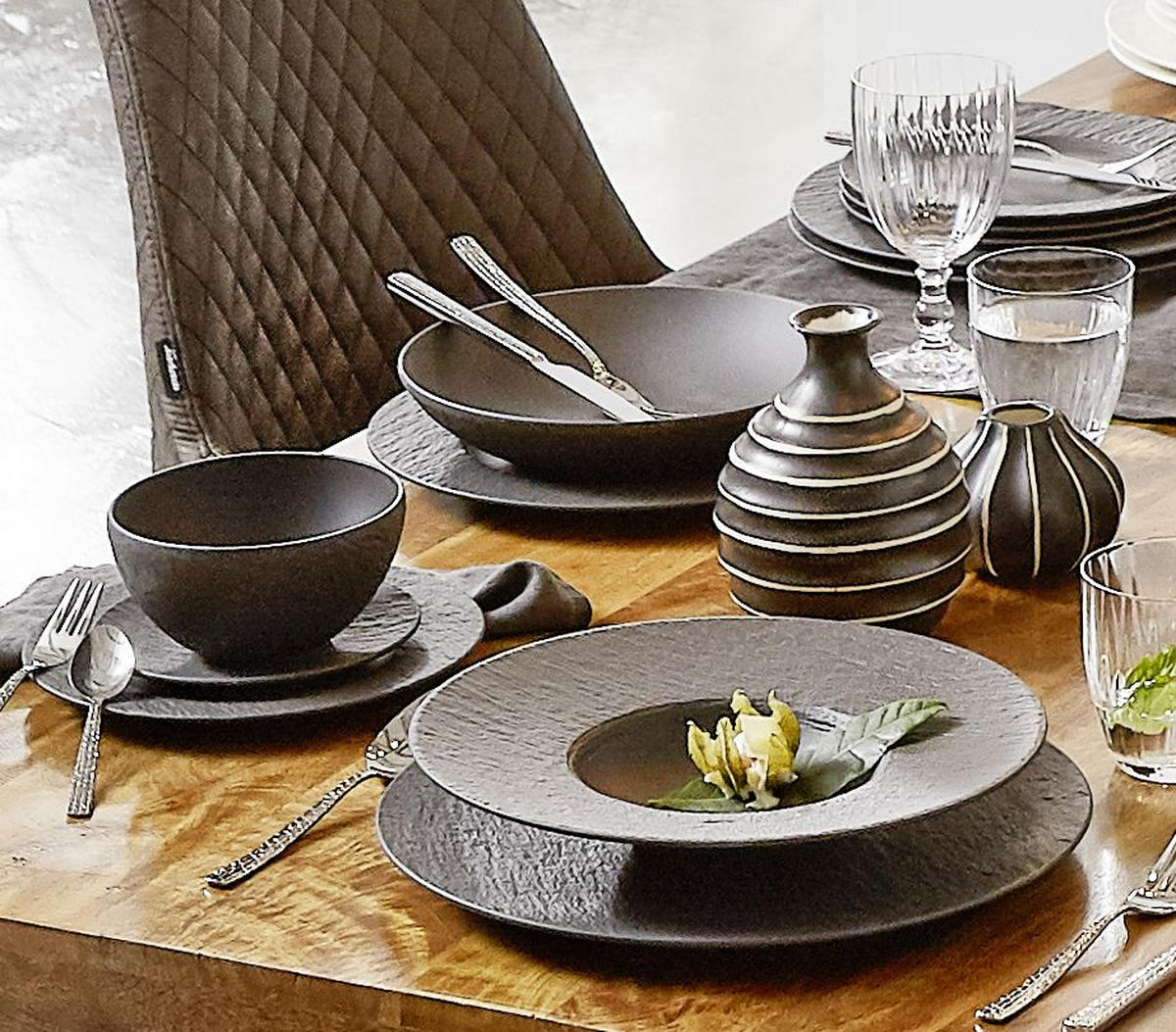 SCHALE Manufacture Rock 24 cm   - Schwarz, Design, Keramik (24cm) - Villeroy & Boch