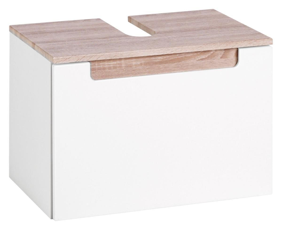 WASCHBECKENUNTERSCHRANK 60/40/35 cm  - Weiß/Sonoma Eiche, MODERN, Holzwerkstoff (60/40/35cm) - Held