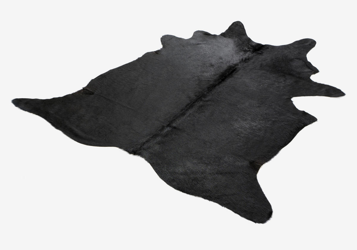 RINDERFELL 160/200 cm Rinderfell  - Schwarz, LIFESTYLE, Leder/Fell (160/200cm) - Linea Natura