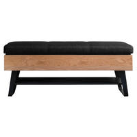 GARDEROBENBANK  in 118/48/41 cm  - Eichefarben/Anthrazit, Design, Holz/Textil (118/48/41cm) - Schöner Wohnen