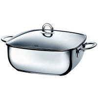 PONEV ZA PRAŽENJE Studio 29/10/29 cm keramična prevleka  - barve nerjavečega jekla, Basics, kovina/steklo (29/10/29cm) - Silit