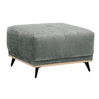 HOCKER in Textil Dunkelgrau  - Dunkelgrau/Schwarz, Modern, Holz/Textil (73/47/73cm) - home24