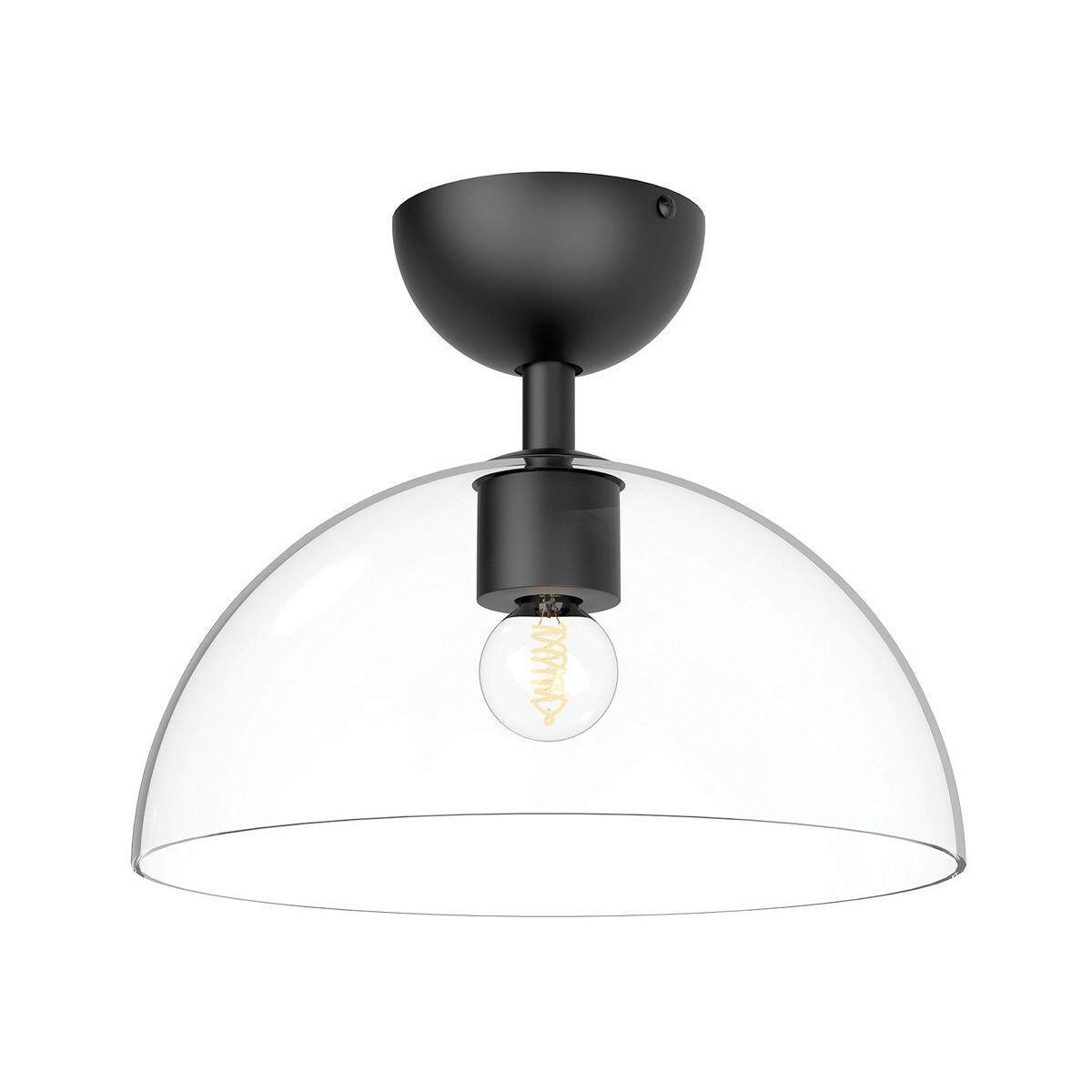 DECKENLEUCHTE 30,5/25,4 cm    - Schwarz, KONVENTIONELL, Glas/Metall (30,5/25,4cm) - Elstead Lighting
