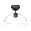 DECKENLEUCHTE Alora Mood 30,5/25,4 cm   - Schwarz, KONVENTIONELL, Glas/Metall (30,5/25,4cm) - Elstead Lighting
