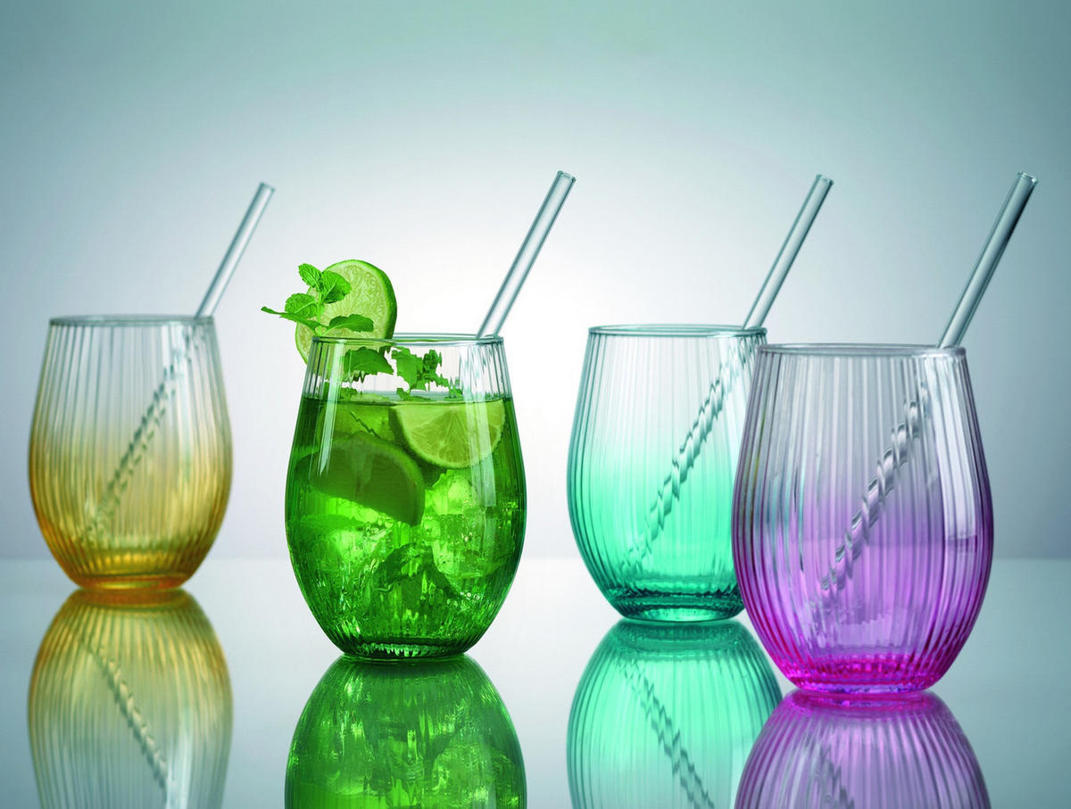 GLASSET Spritz Color Edition 4 delar  - klar/pink, Lifestyle, glas (20/20/14cm) - Ritzenhoff Breker