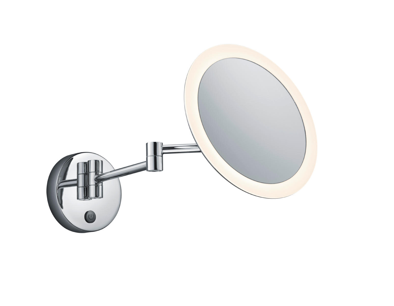 SCHMINKSPIEGEL  - Chromfarben, Design, Metall (21,6cm) - Trio Leuchten