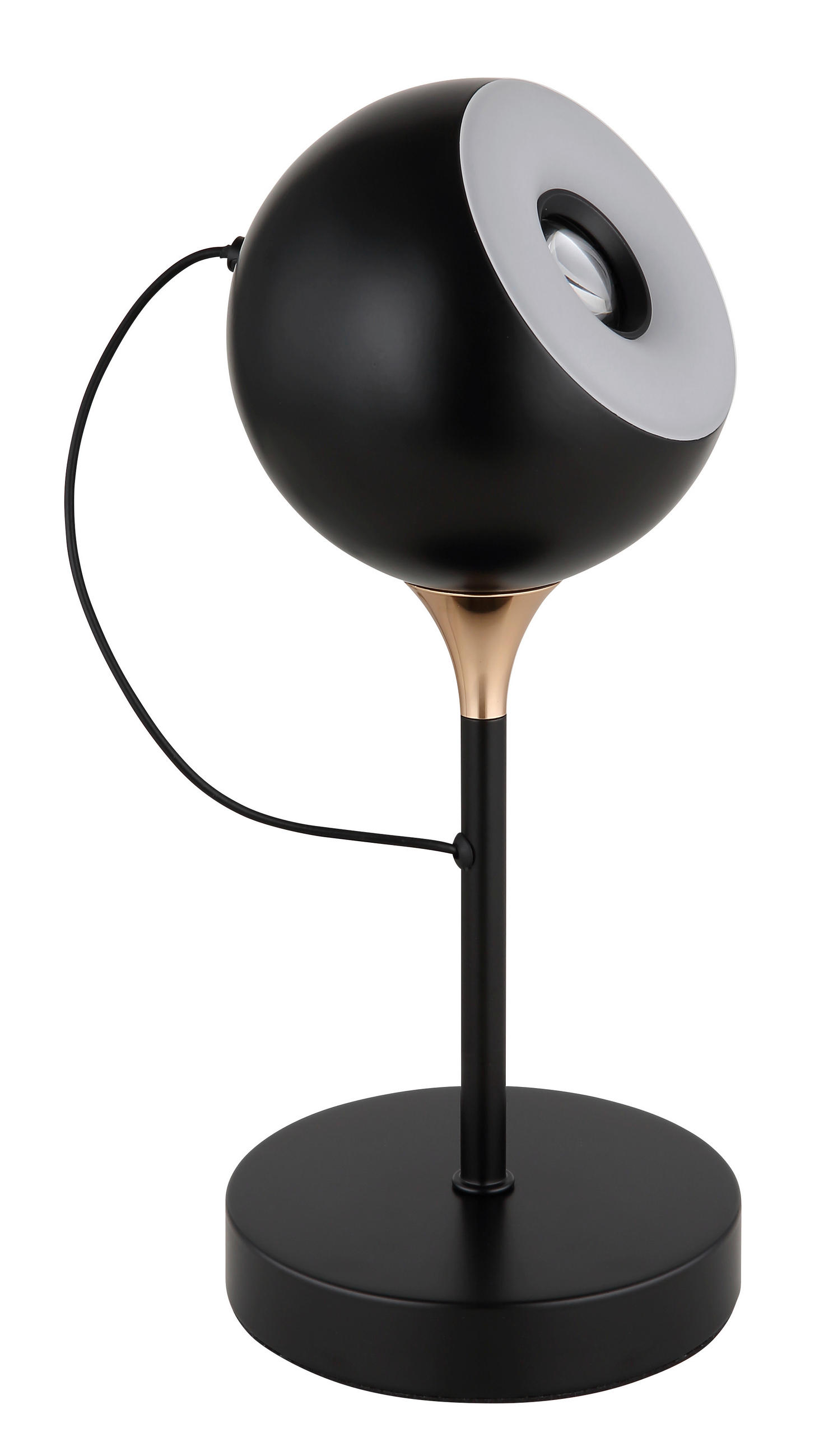 STOLNÍ LED LAMPA, 13/28,5 cm  - bílá/černá, Design, kov/plast (13/28,5cm) - Globo