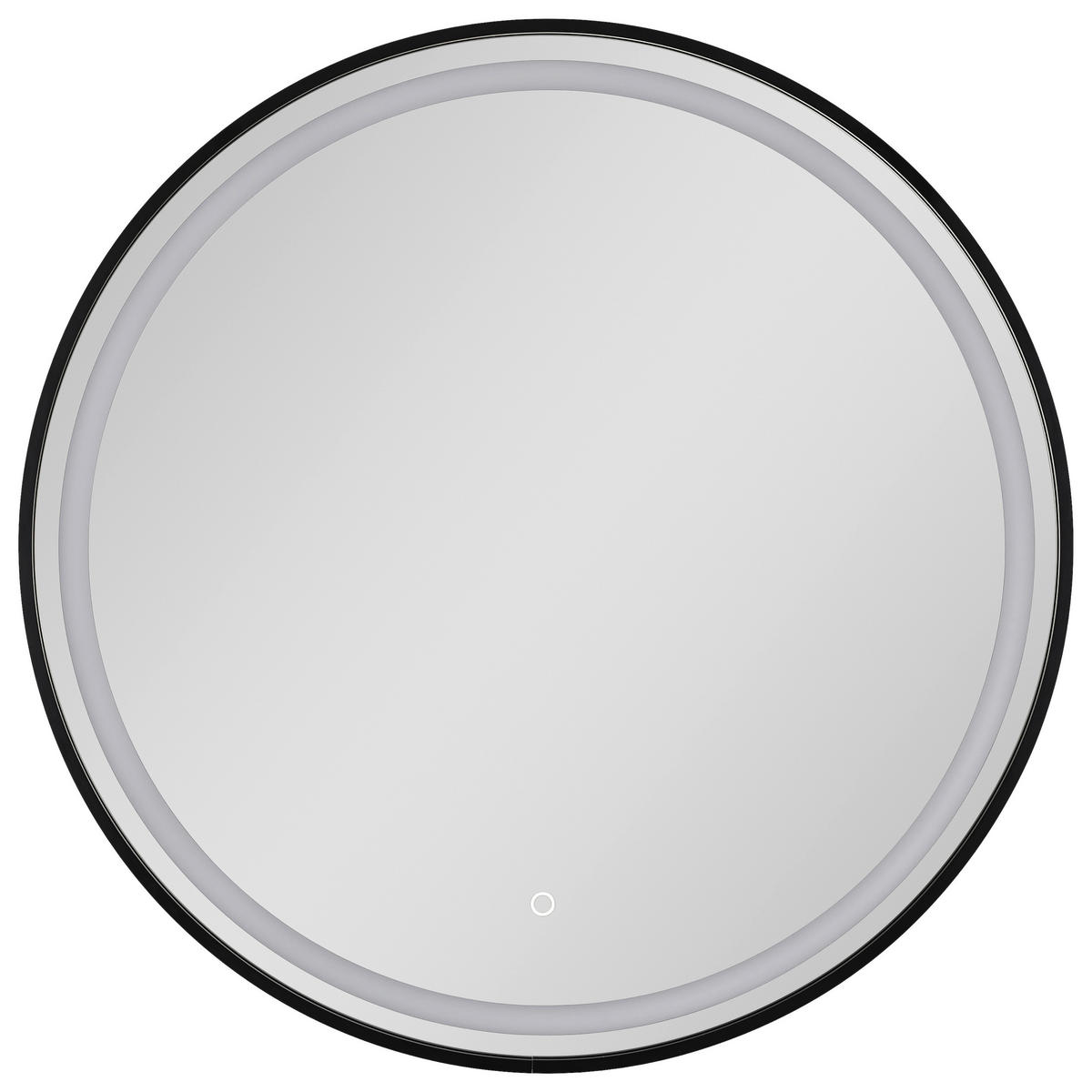 BADEZIMMERSPIEGEL 70/70/4 cm  - Schwarz, MODERN, Glas/Metall (70/70/4cm) - MID.YOU