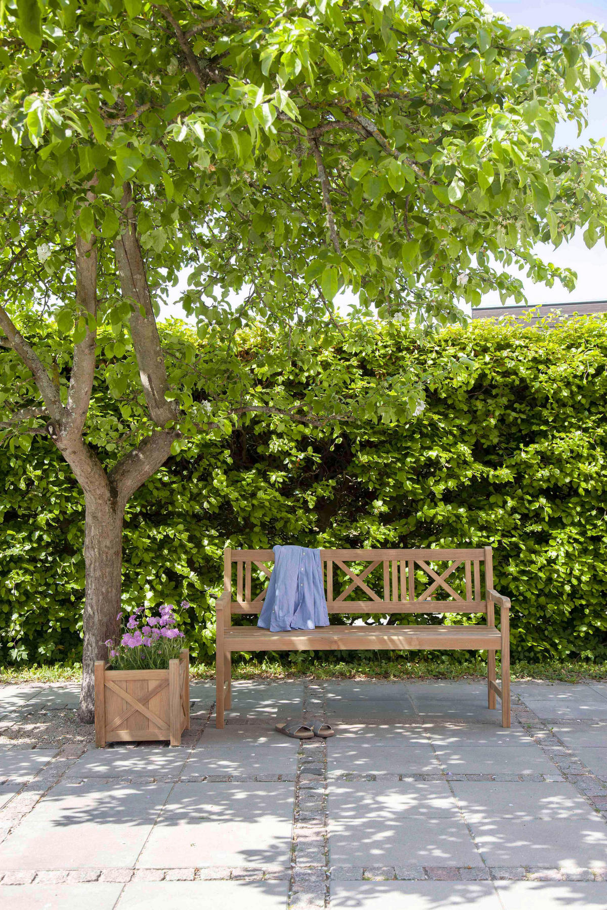 GARTENBANK Naturfarben  - Naturfarben/Teakfarben, Natur, Holz (58/89/150cm) - Gardenson