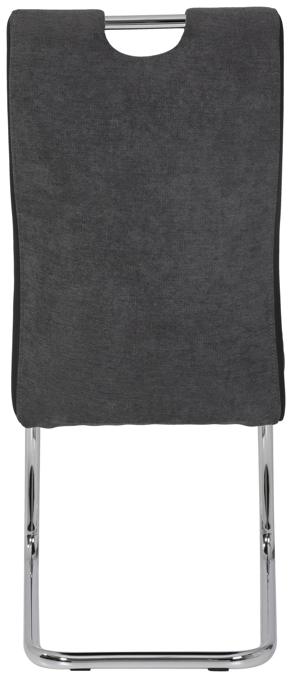 SCHWINGSTUHL-SET 4 Stück  in Stahl Webstoff  - Chromfarben/Anthrazit, MODERN, Textil/Metall (43/98/59cm) - MID.YOU