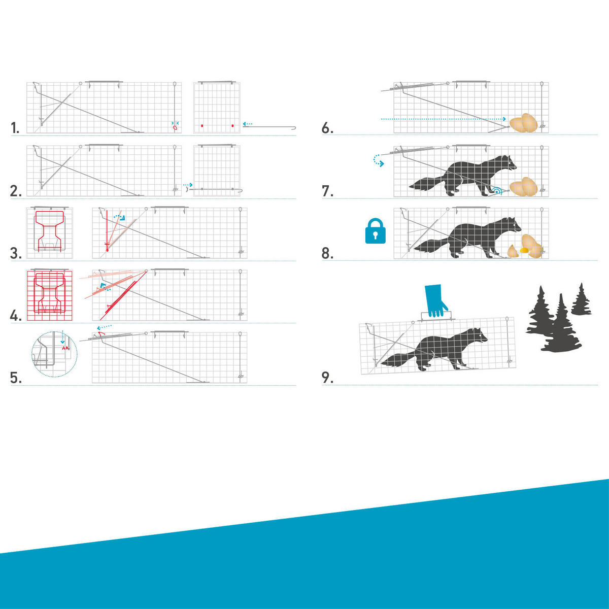 MARDERFALLE - Alufarben, Basics, Metall (60/18/20cm)