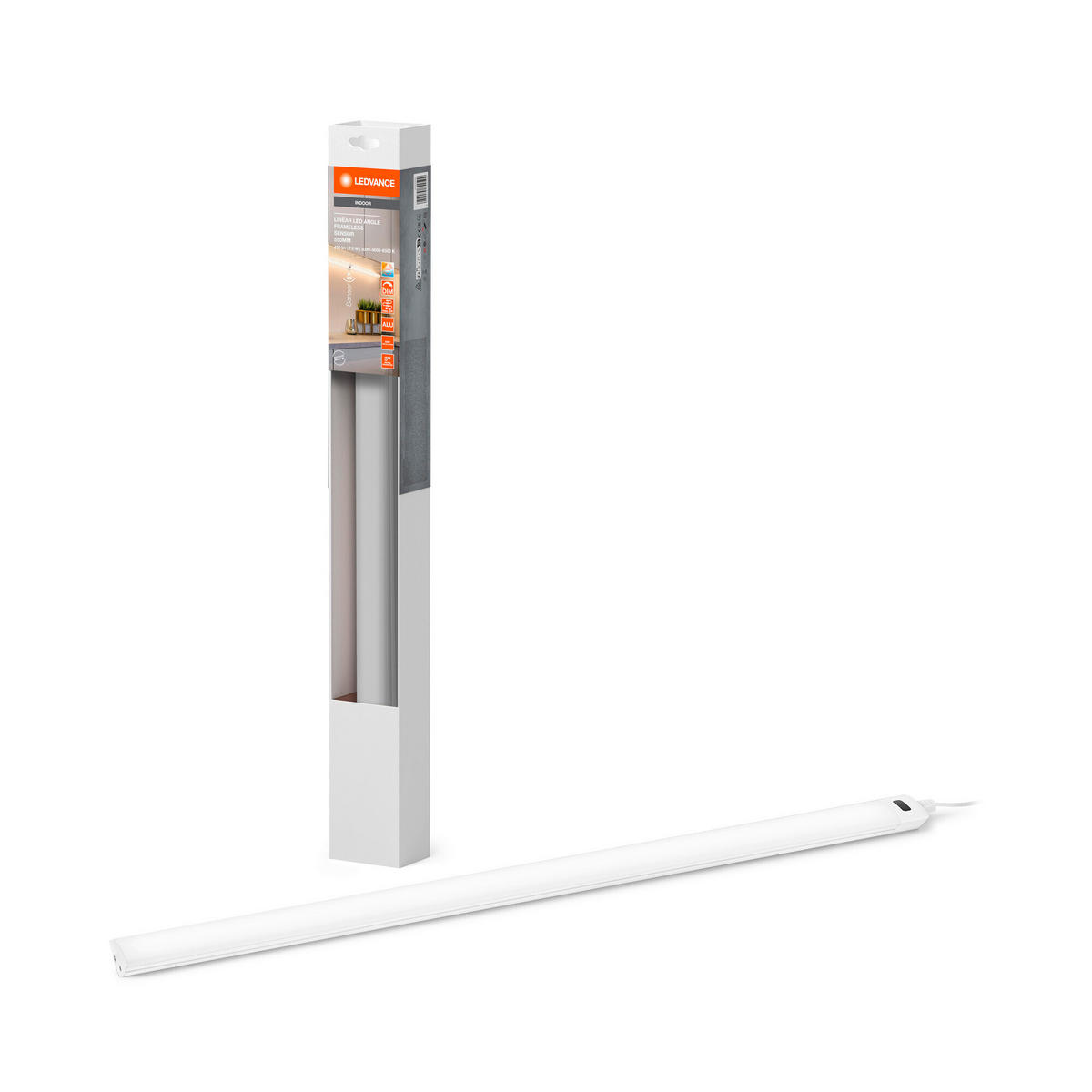 UNTERBAULEUCHTE - Weiß, Basics, Metall (55/3,6/1,8cm)