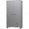 GARDEROBENSCHRANK Dennis  in 111/202/55 cm  - Grau, Design, Holz (111/202/55cm) - Livetastic