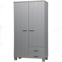 GARDEROBENSCHRANK Dennis  in 111/202/55 cm  - Grau, Design, Holz (111/202/55cm) - Livetastic