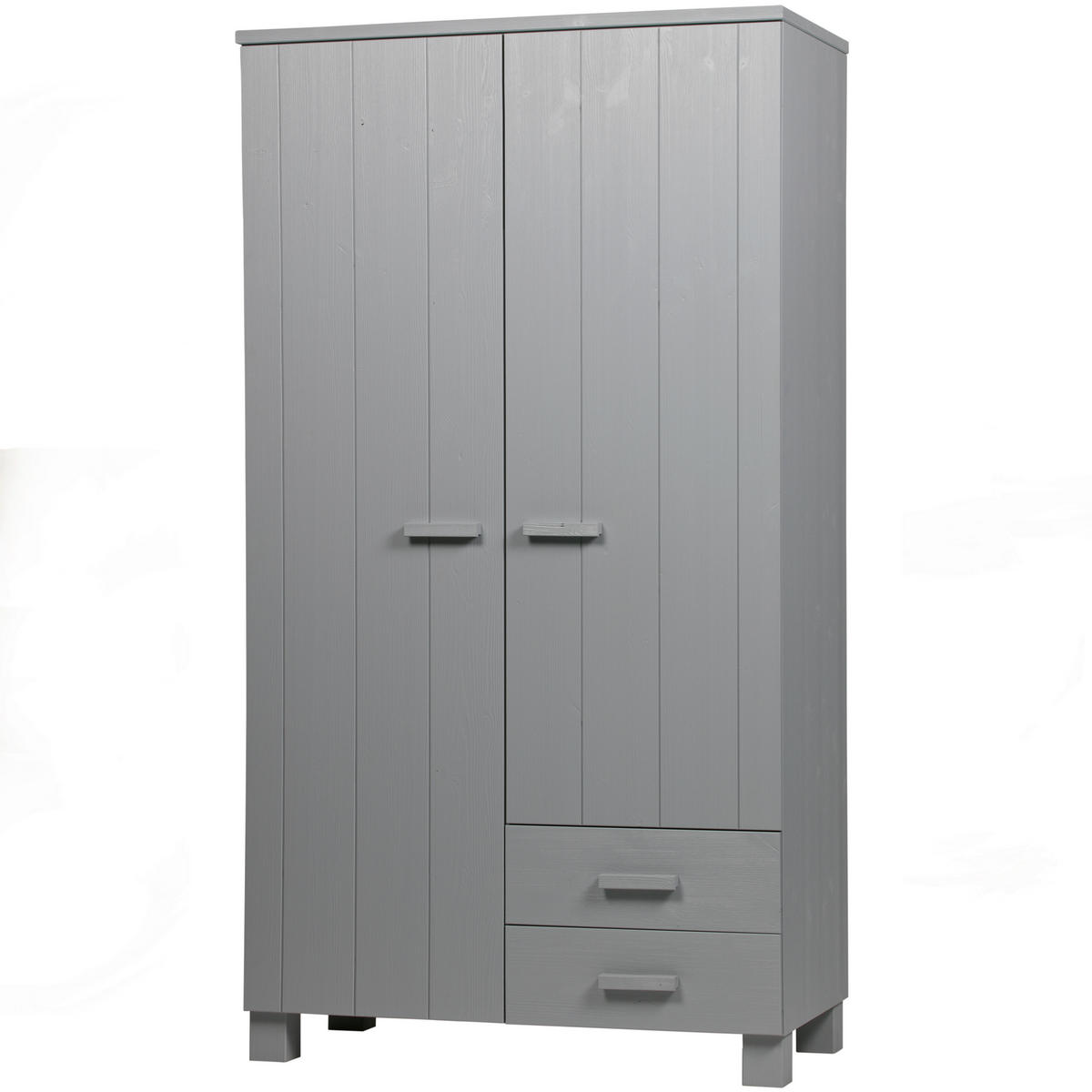 GARDEROBENSCHRANK Dennis  in 111/202/55 cm  - Grau, Design, Holz (111/202/55cm) - Livetastic