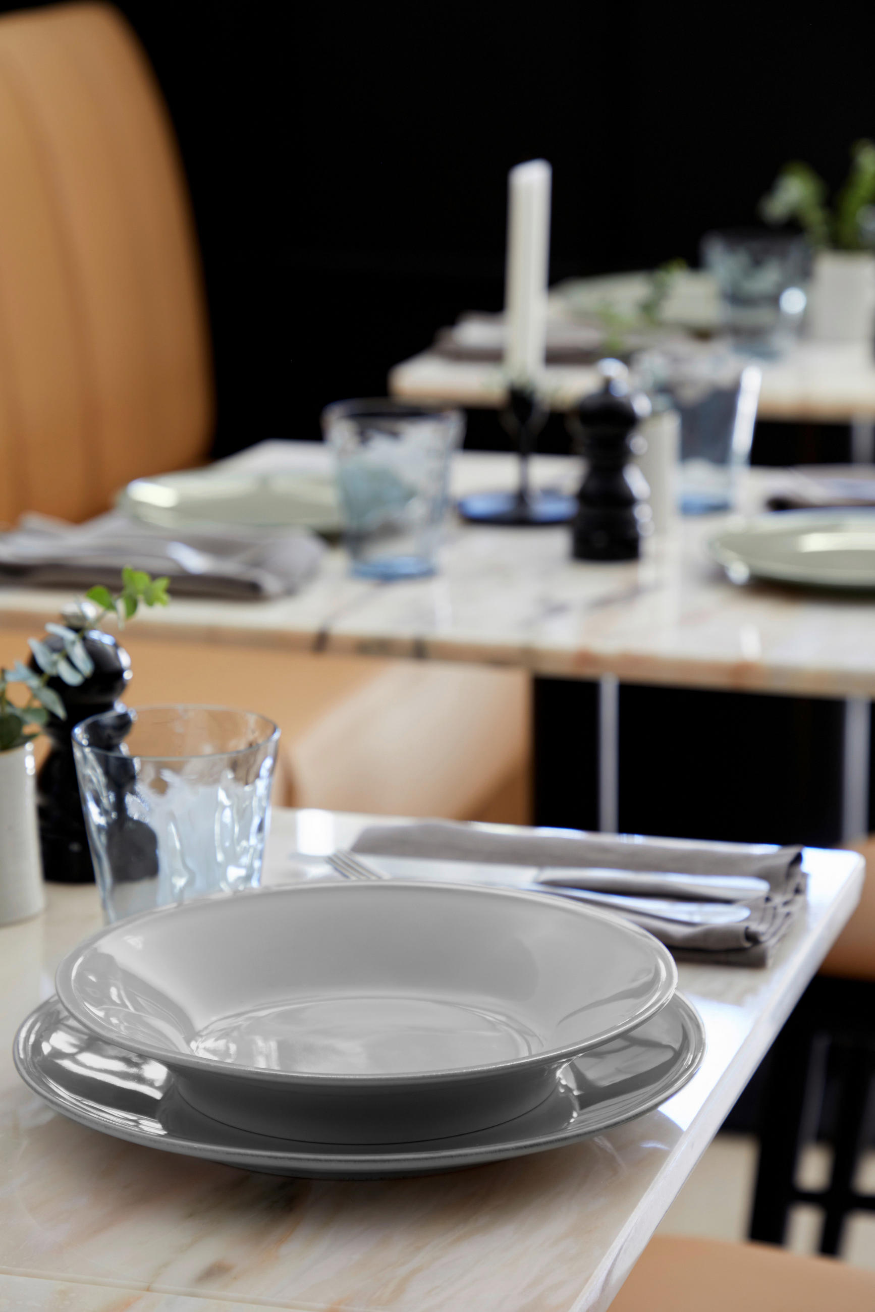 KOMBISERVICE Grau FRISO 12-teilig 4 Personen  - Grau, Basics, Keramik - Costa Nova