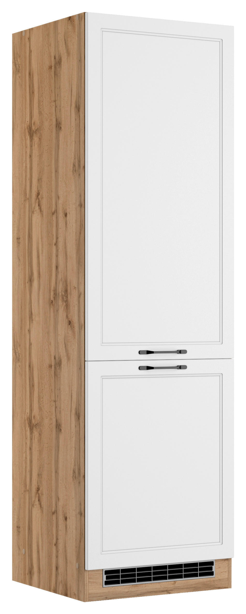 SKÅP FÖR VITVAROR 60/200/60 cm i vit, ek Wotan 200/60/60 cm