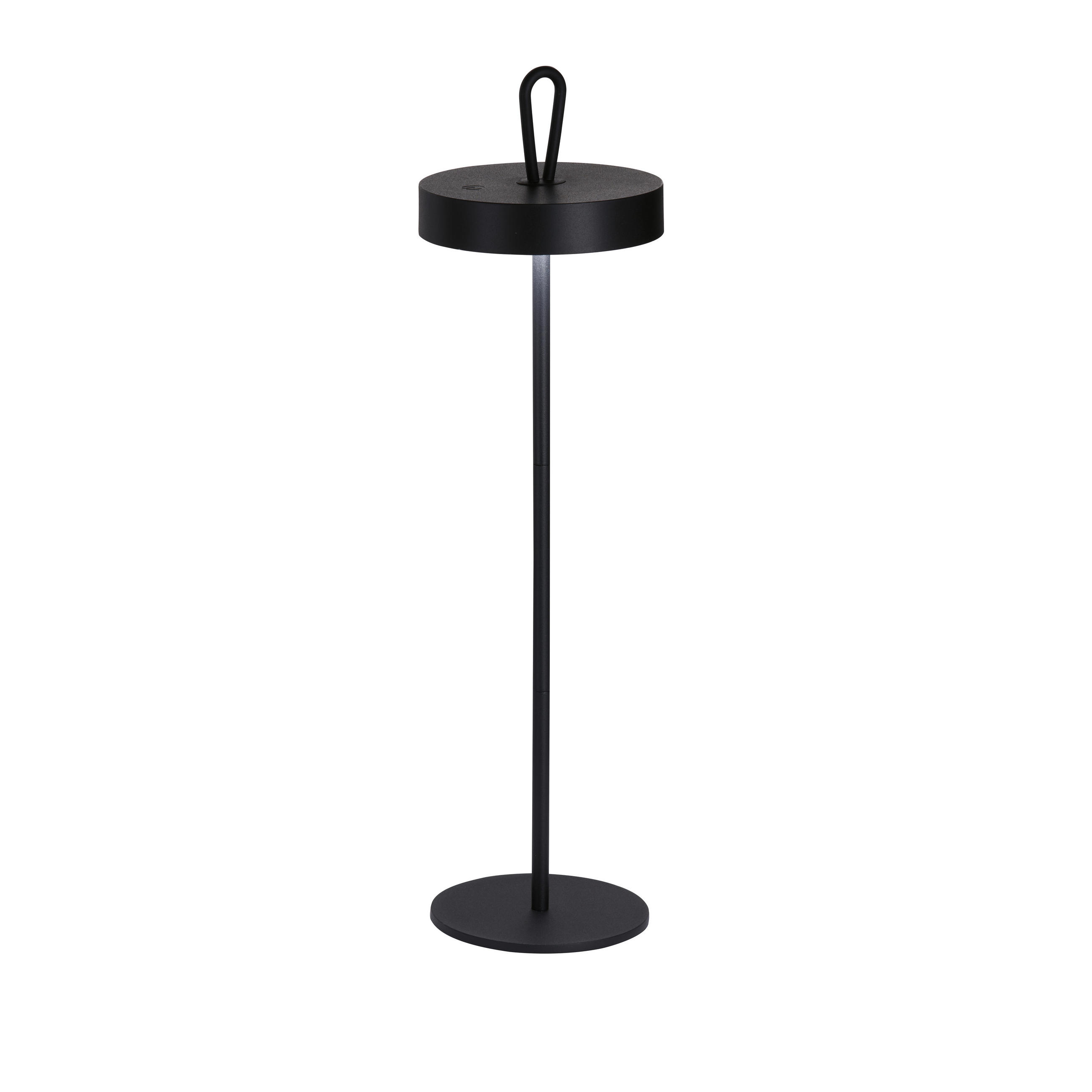 AKKU-TISCHLEUCHTE Dordb 12,8/46,6 cm  - Schwarz, KONVENTIONELL, Metall (12,8/46,6cm) - Schöner Wohnen
