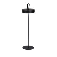 AKKU-TISCHLEUCHTE Dordb 12,8/46,6 cm   - Schwarz, KONVENTIONELL, Metall (12,8/46,6cm)