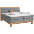 BOXSPRINGBETT 180/200 cm  in Eichefarben, Hellgrau  - Eichefarben/Hellgrau, Natur, Holz/Textil (180/200cm) - Valnatura