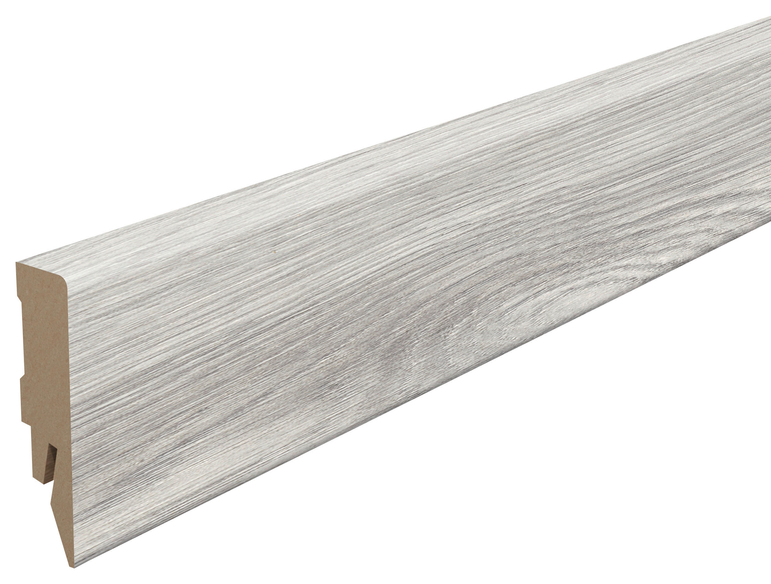SOCKELLEISTE Eiche hellgrau - Hellgrau, KONVENTIONELL, Holzwerkstoff (240/1.4/5.8cm) - Egger Holzwerkstoffe