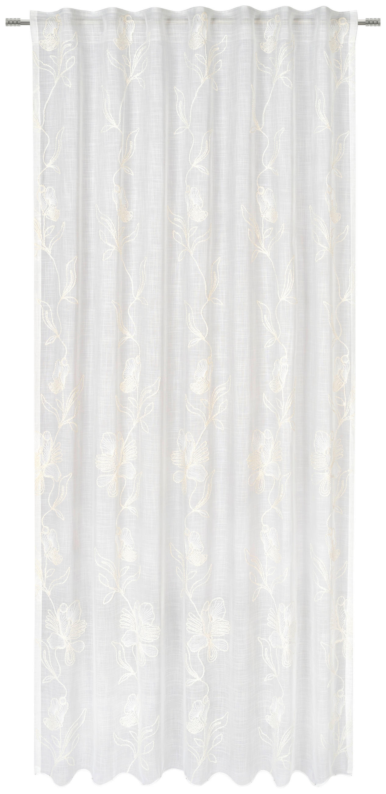 FERTIGVORHANG transparent  - Beige/Braun, KONVENTIONELL, Textil (140/245cm) - Esposa